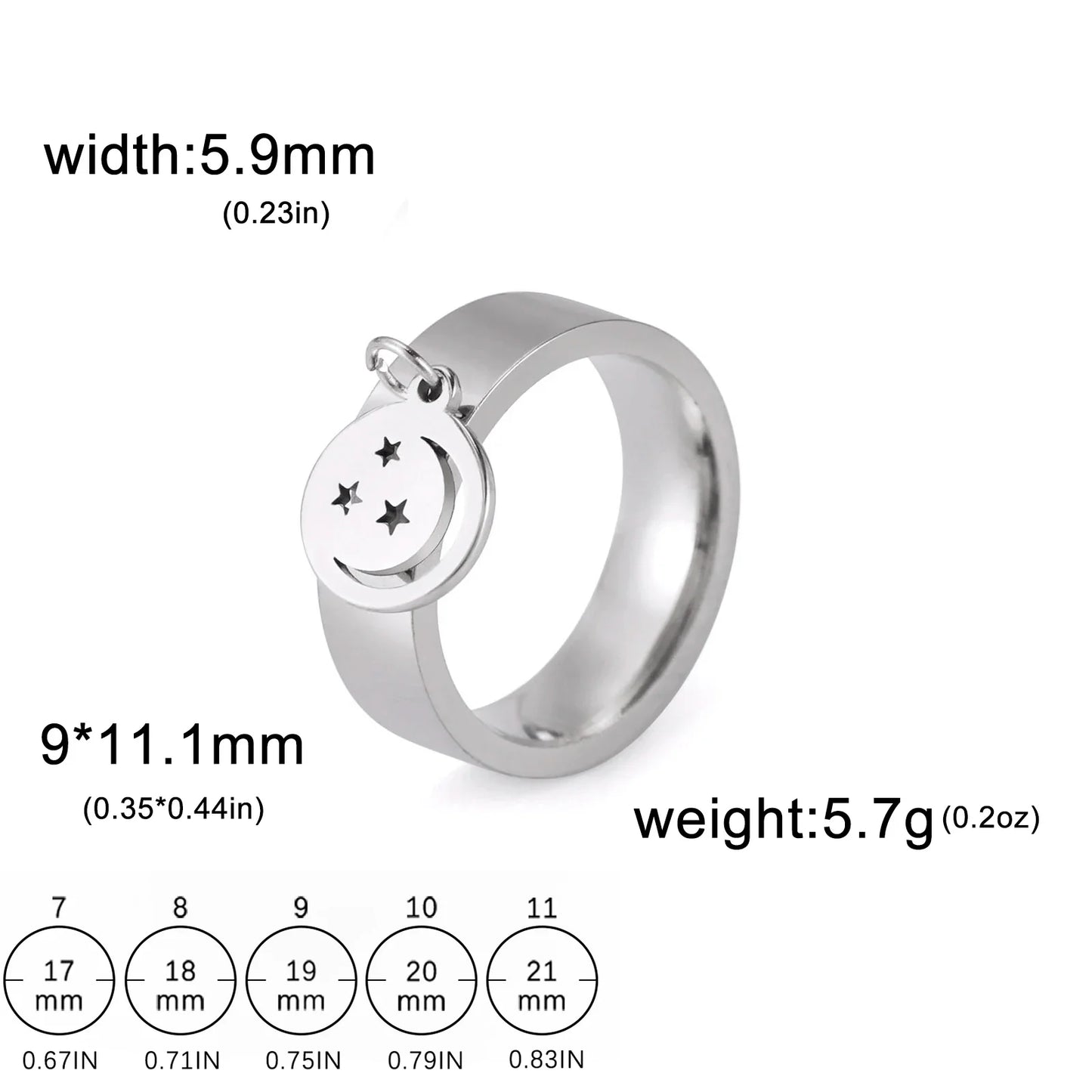 Minimalist Floral Stainless Steel Ring