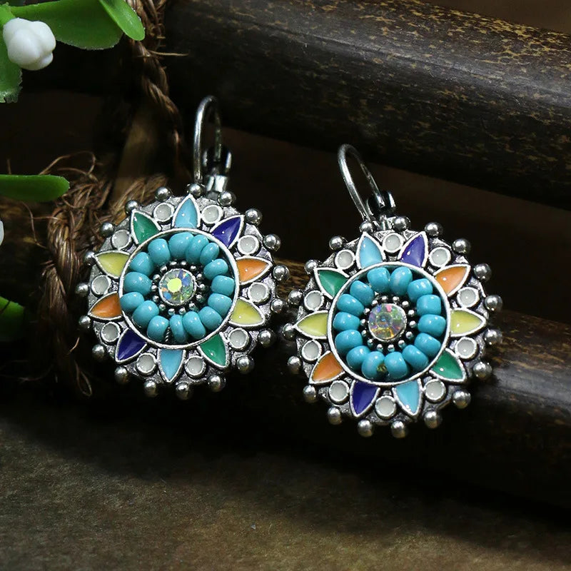 Bohemian Turquoise Water Drop Earrings