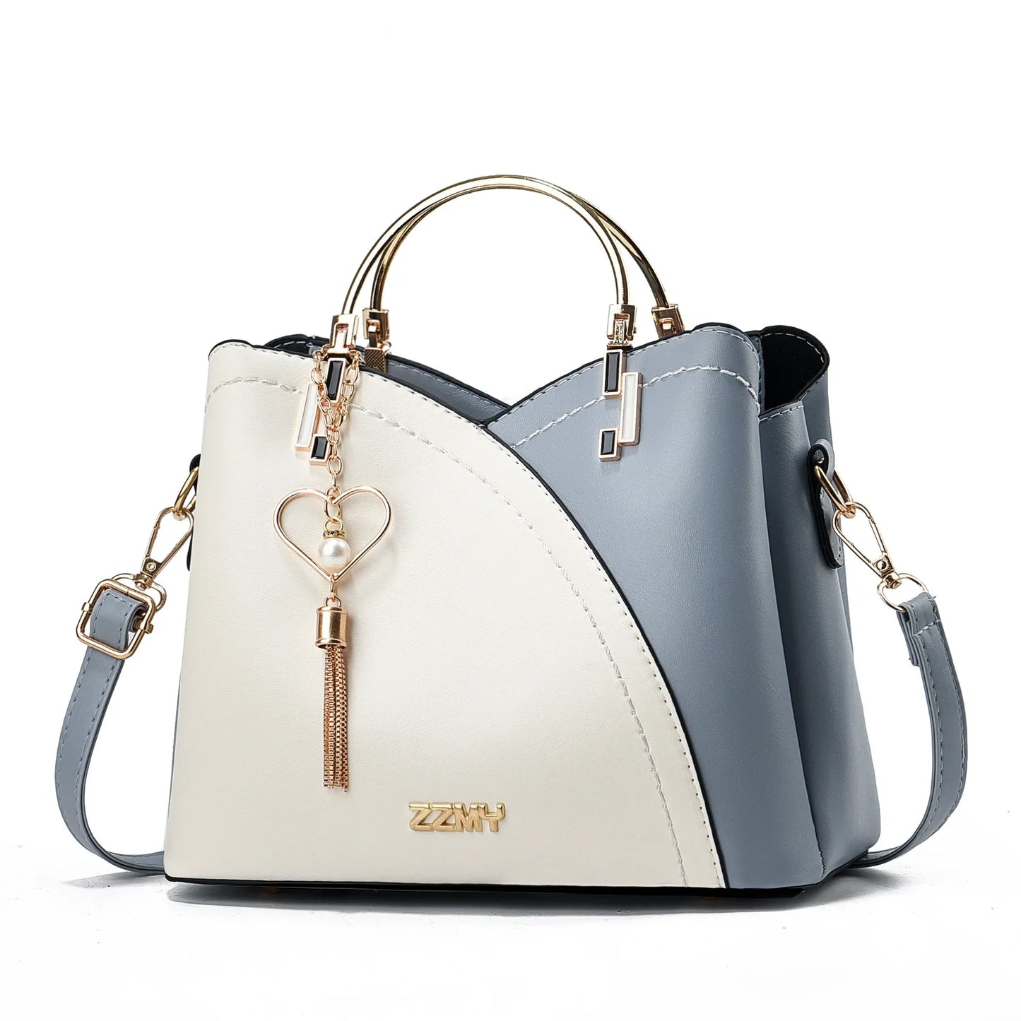 Modernist Color-Block Capacity Bucket Bag