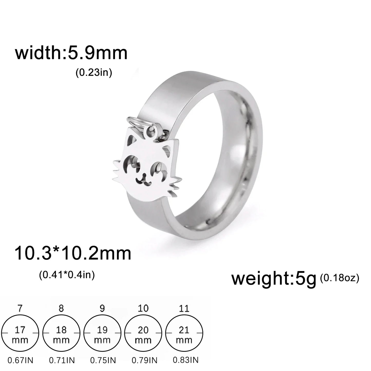 Minimalist Floral Stainless Steel Ring