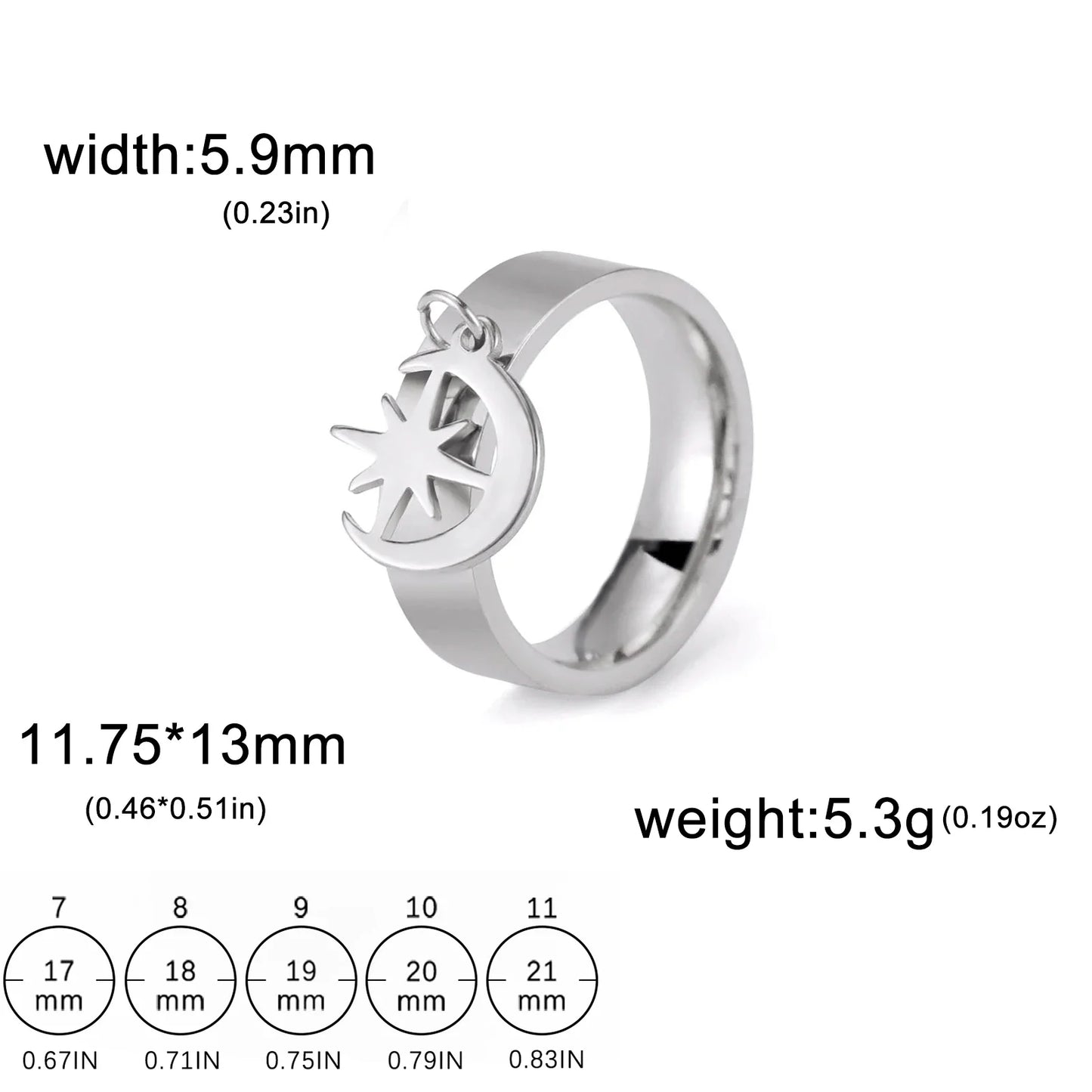 Minimalist Floral Stainless Steel Ring