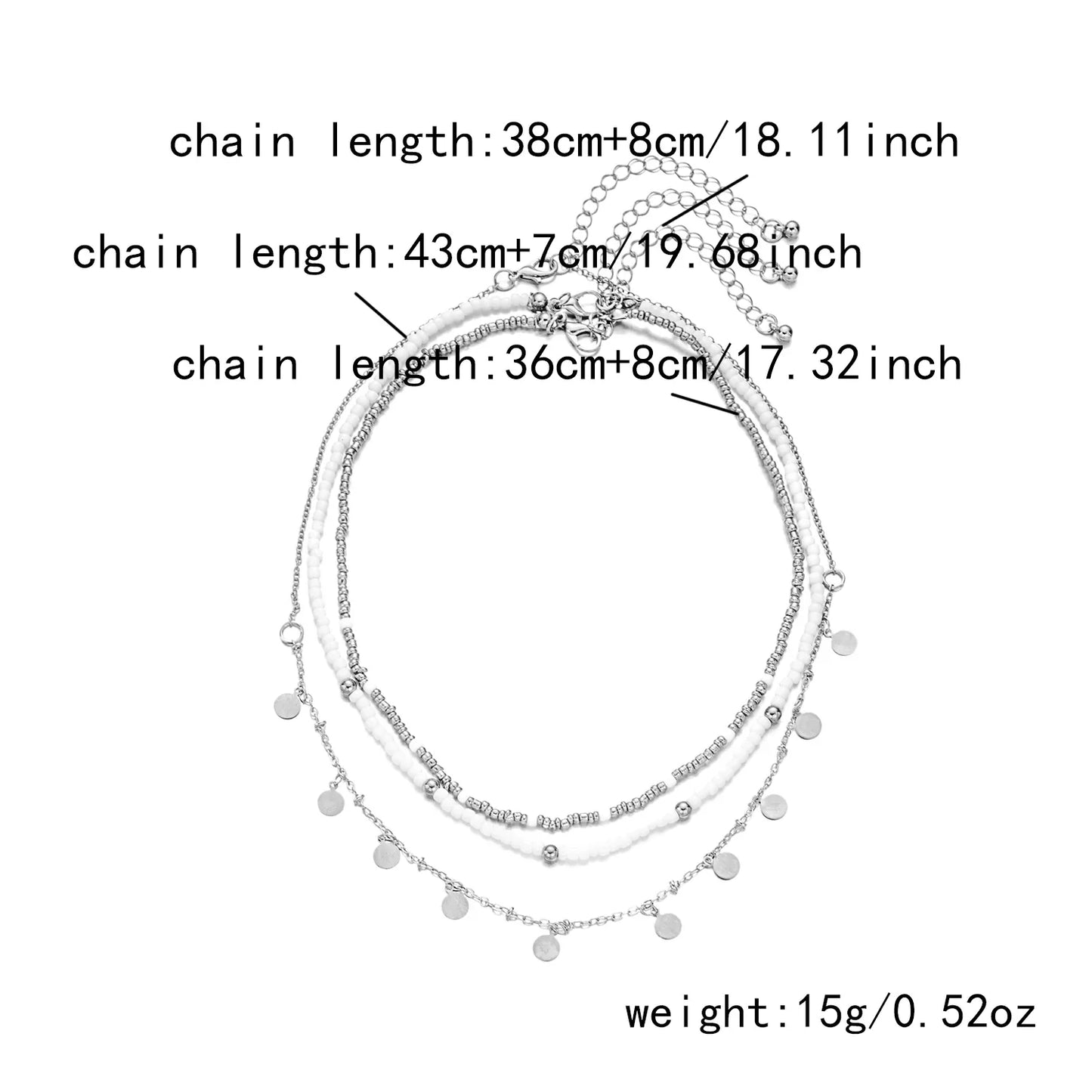 Bohemian Shell Polymer Bead Necklace