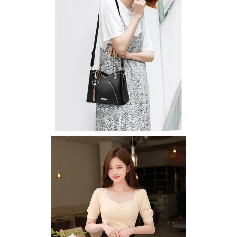 Modernist Color-Block Capacity Bucket Bag