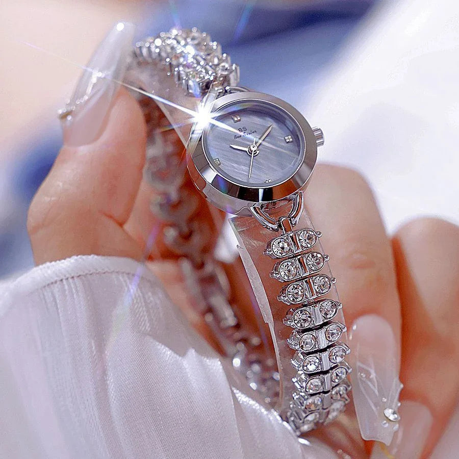 Diamond Encrusted Petite Chain Watch