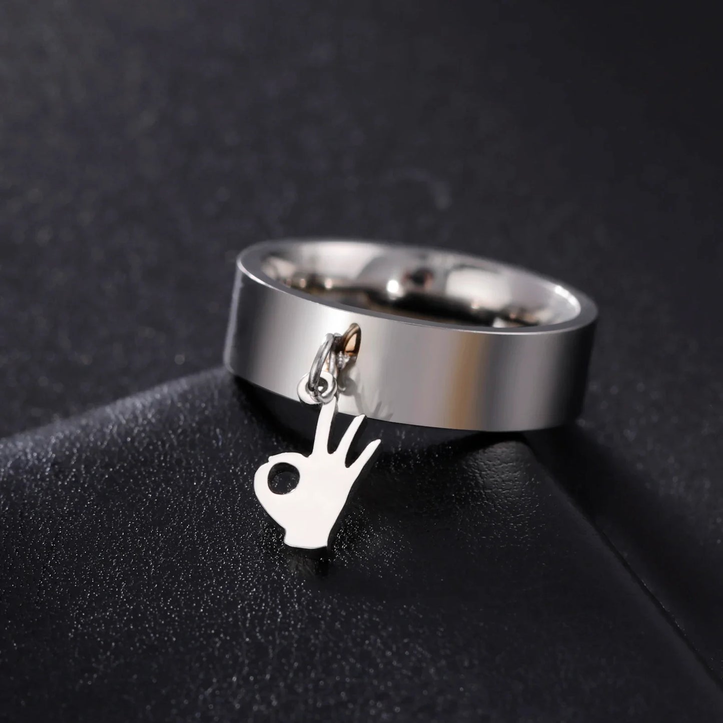 Minimalist Floral Stainless Steel Ring