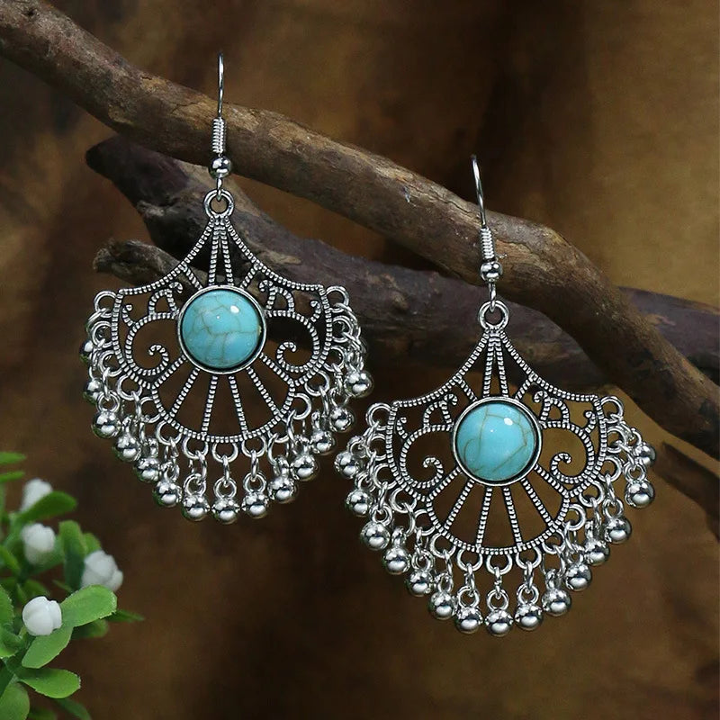 Bohemian Turquoise Water Drop Earrings