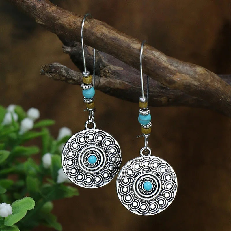 Bohemian Turquoise Water Drop Earrings