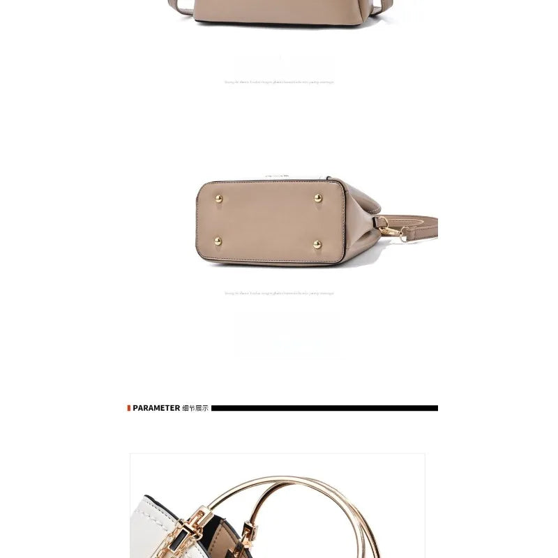 Modernist Color-Block Capacity Bucket Bag