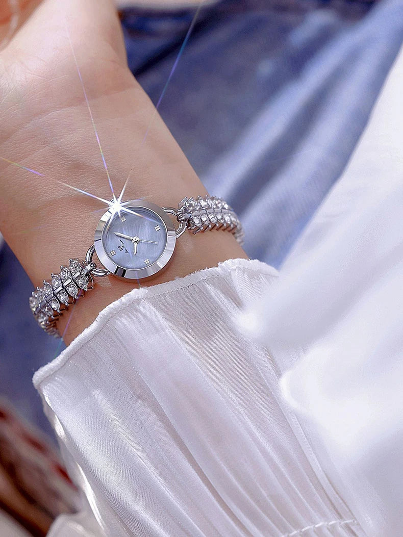 Diamond Encrusted Petite Chain Watch