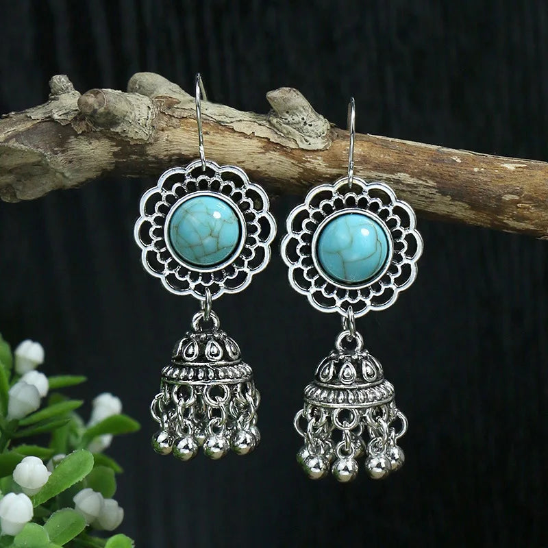 Bohemian Turquoise Water Drop Earrings