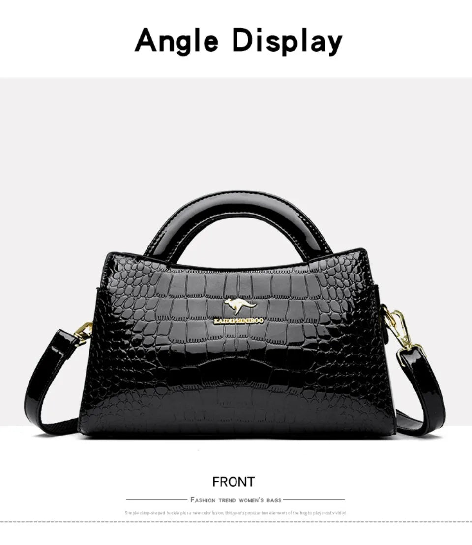 Alligator Motif Kangaroo Brand Bag