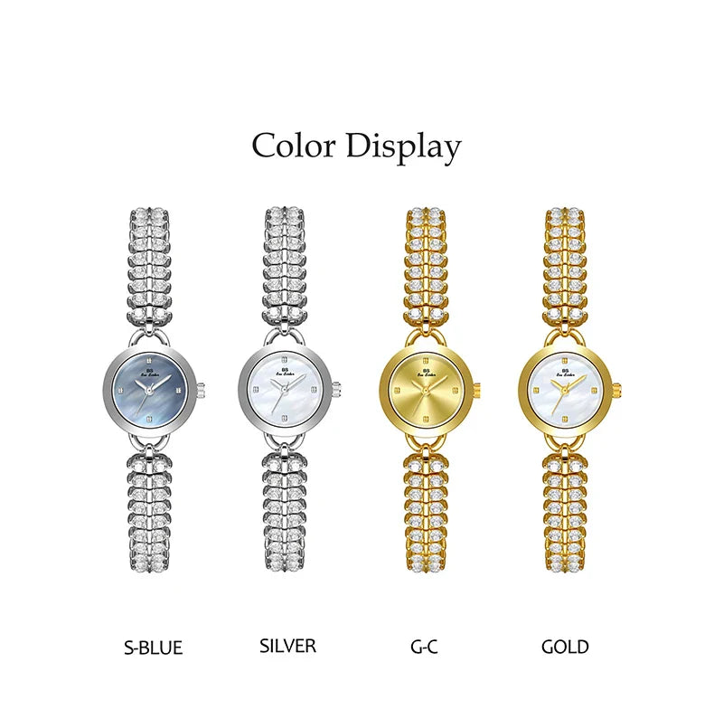 Diamond Encrusted Petite Chain Watch