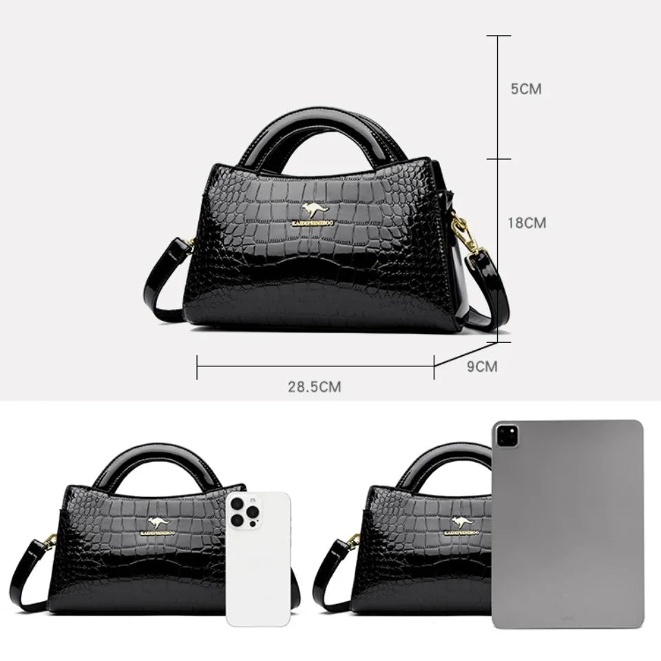 Alligator Motif Kangaroo Brand Bag