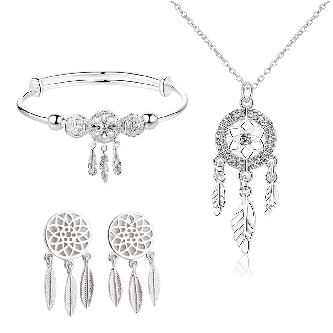 The Dreamcatcher Bundle - Bracelet, Earrings, and Necklace [Super Low Stock Available]