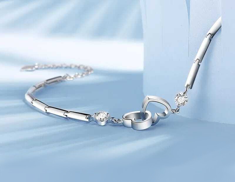 My heart belongs in yours - Heart in heart charm bracelet - LOW STOCK