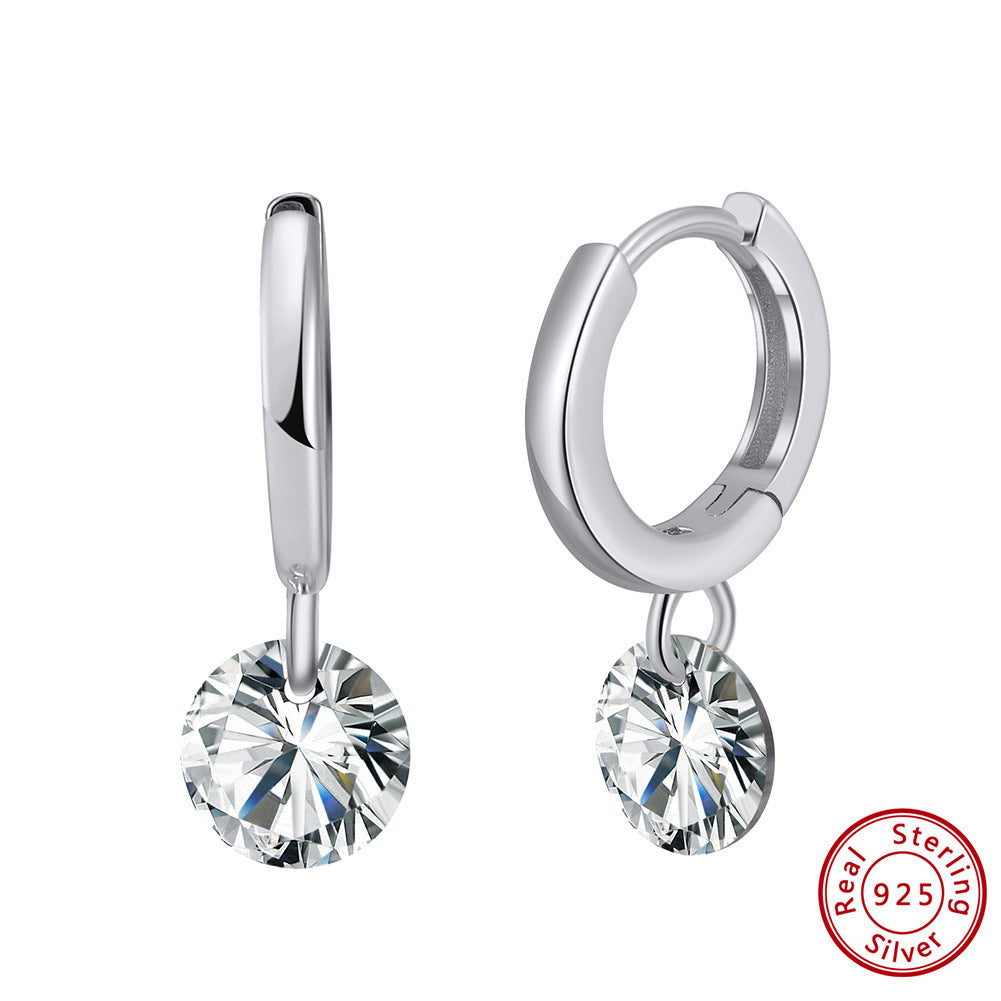 S925 Sterling Silver Zircon Earrings Eardrops