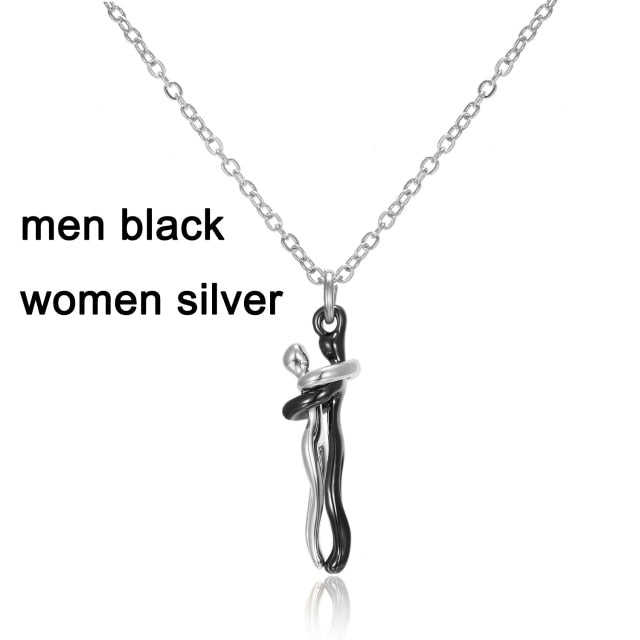 57% OFF CHRISTMAS SALE -Affectionate Couple Hugging Pendant Necklace [LOW STOCK]