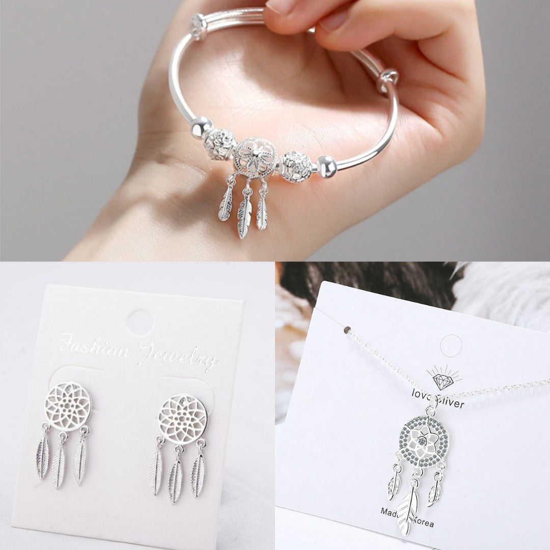 The Dreamcatcher Bundle - Bracelet, Earrings, and Necklace [Super Low Stock Available]