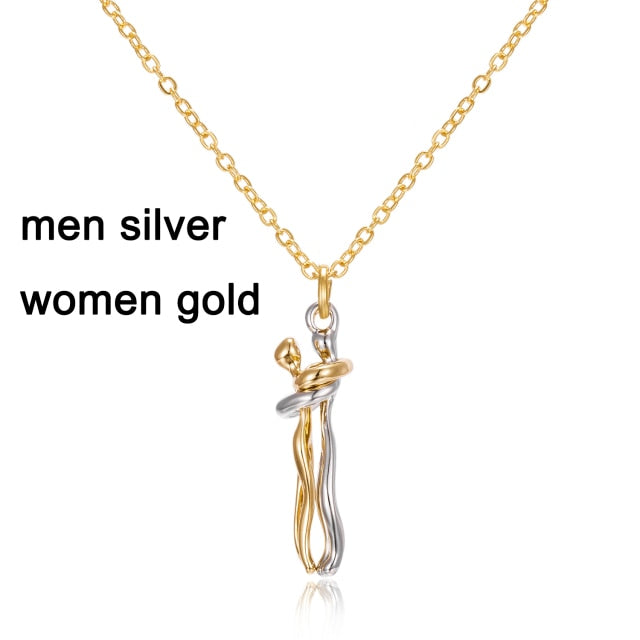 57% OFF CHRISTMAS SALE -Affectionate Couple Hugging Pendant Necklace [LOW STOCK]