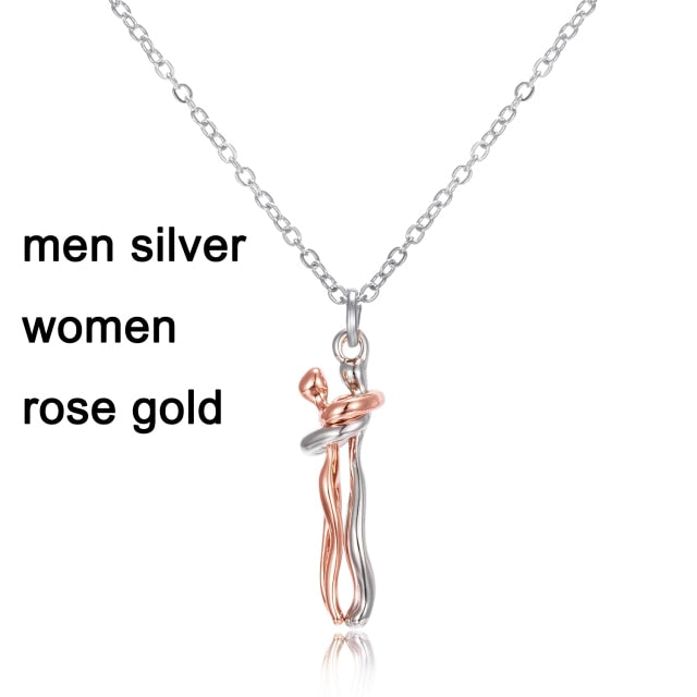 57% OFF CHRISTMAS SALE -Affectionate Couple Hugging Pendant Necklace [LOW STOCK]