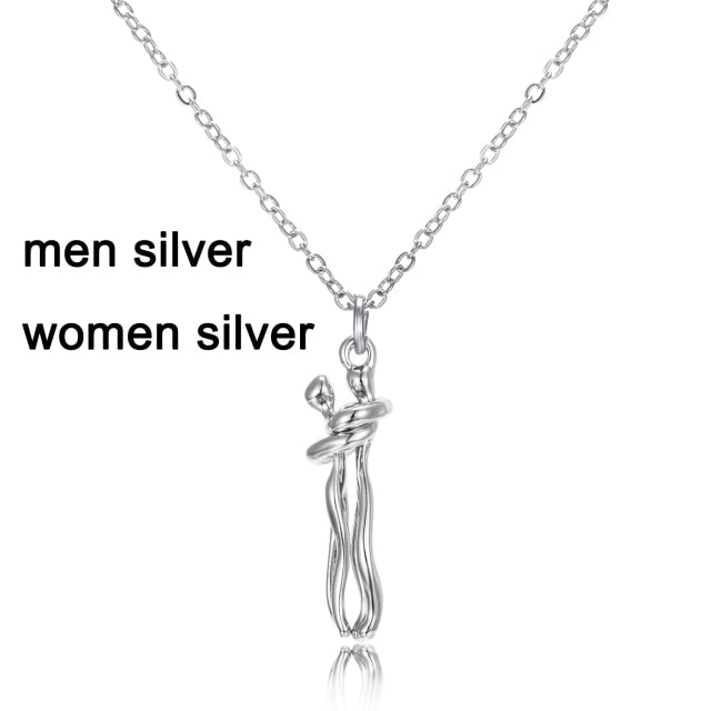 57% OFF CHRISTMAS SALE -Affectionate Couple Hugging Pendant Necklace [LOW STOCK]