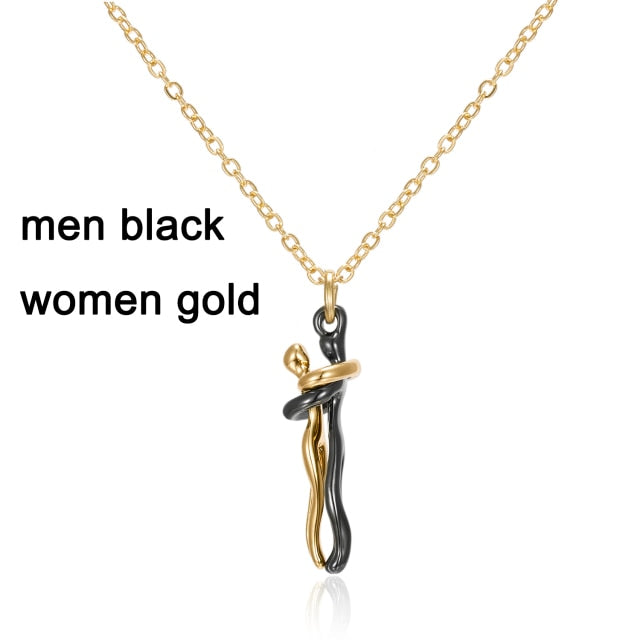 57% OFF CHRISTMAS SALE -Affectionate Couple Hugging Pendant Necklace [LOW STOCK]