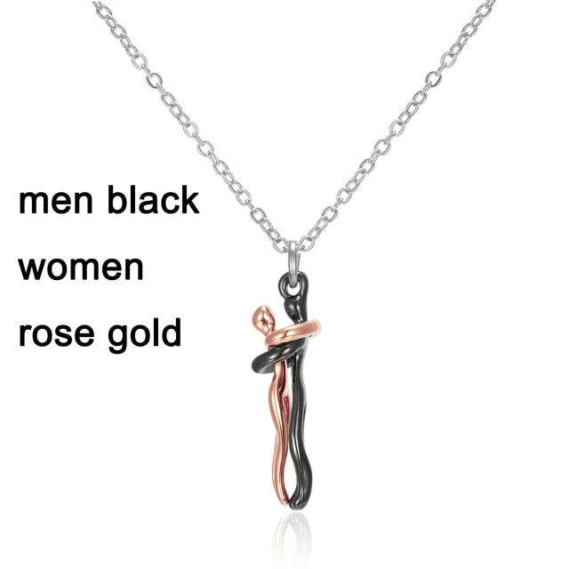 57% OFF CHRISTMAS SALE -Affectionate Couple Hugging Pendant Necklace [LOW STOCK]