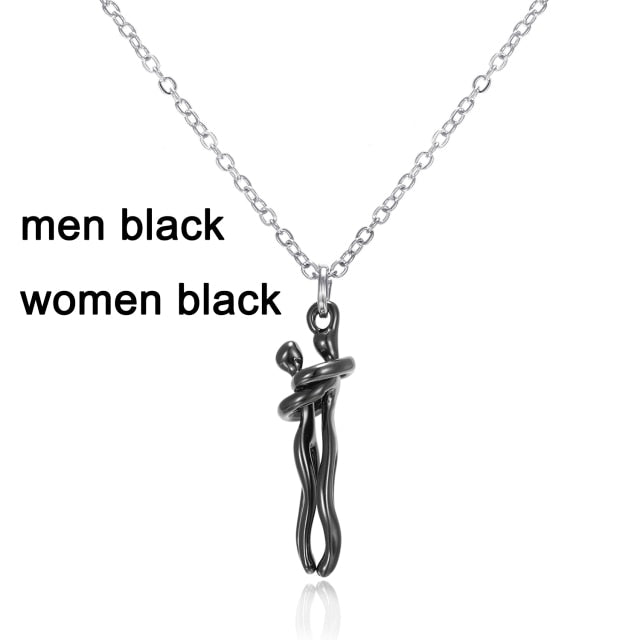 57% OFF CHRISTMAS SALE -Affectionate Couple Hugging Pendant Necklace [LOW STOCK]