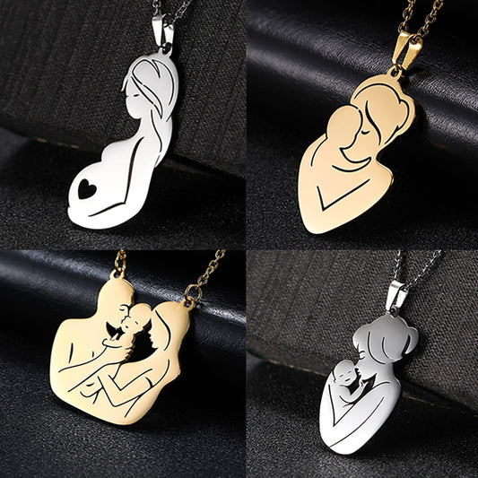 Baby Mother Pregnant Family Necklace
