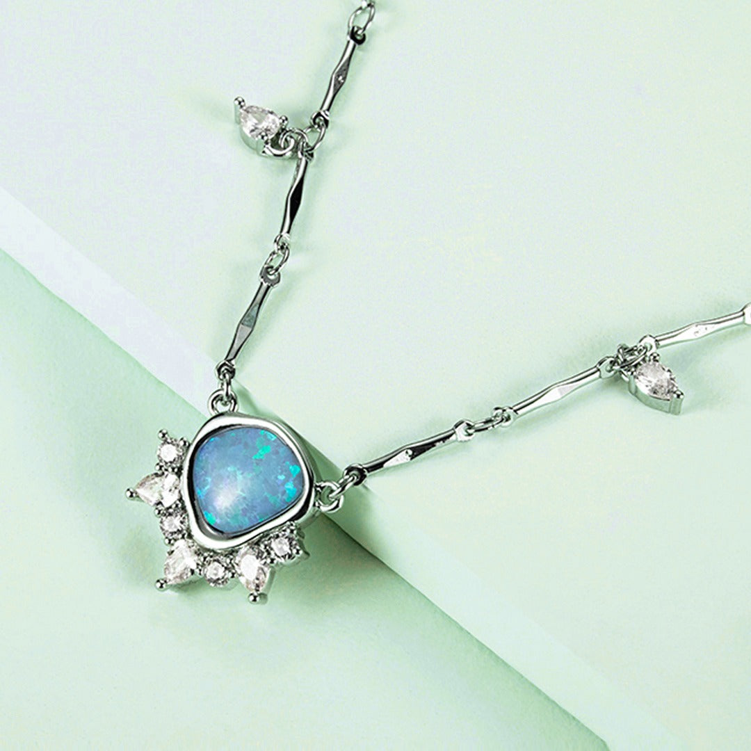 Opulence in bloom - Antique opal necklace [Premium Collection]