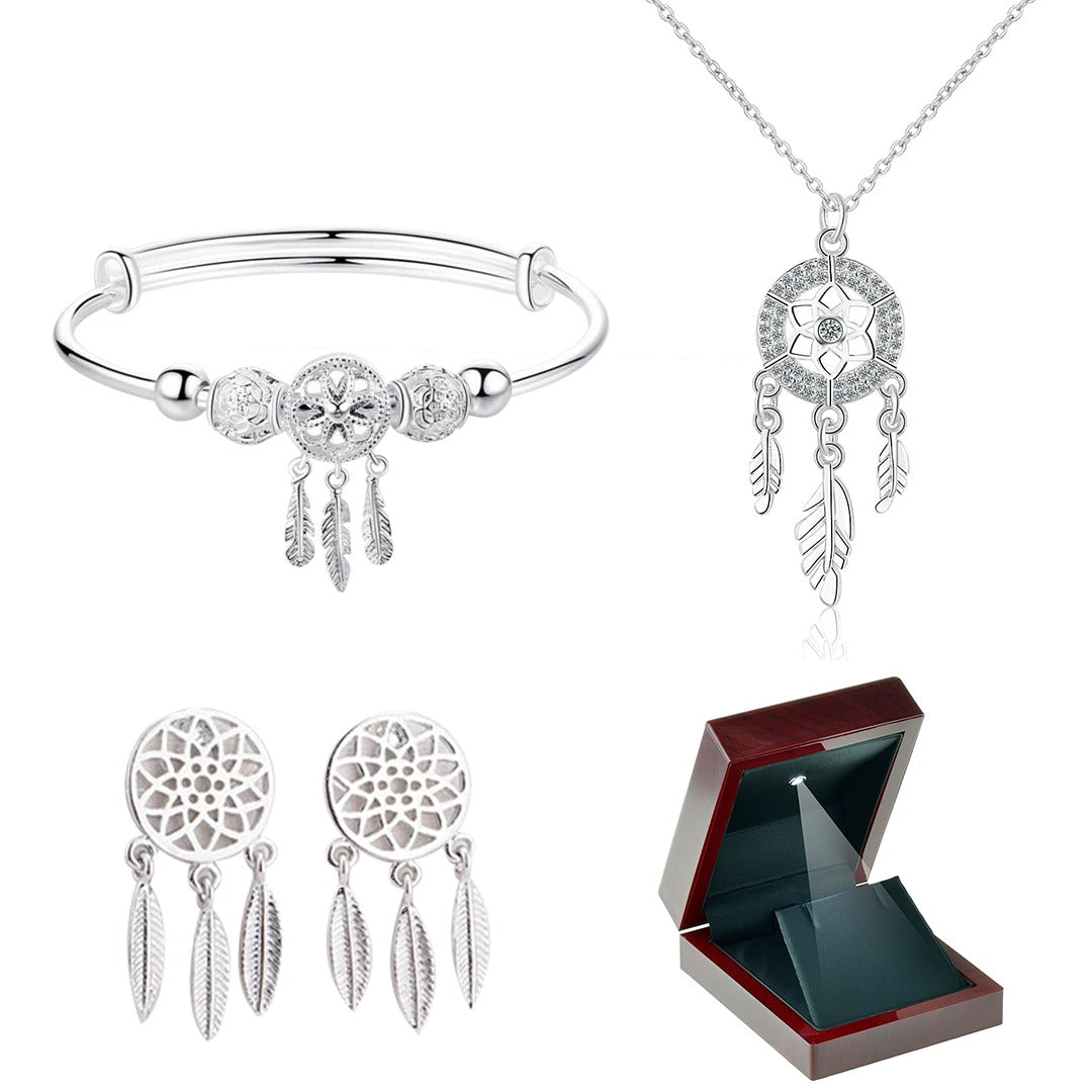 The Dreamcatcher Bundle - Bracelet, Earrings, and Necklace [Super Low Stock Available]