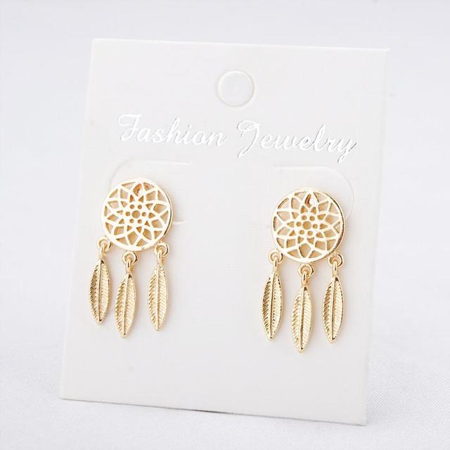 Golden Dreams Earrings - Dreamcatcher Drop Earrings - LOW STOCK