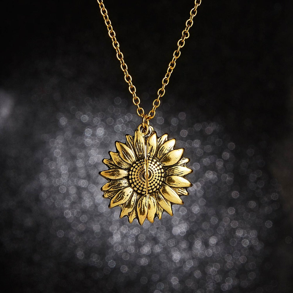 Unique Sunflower Locket Pendant [LOW STOCK]