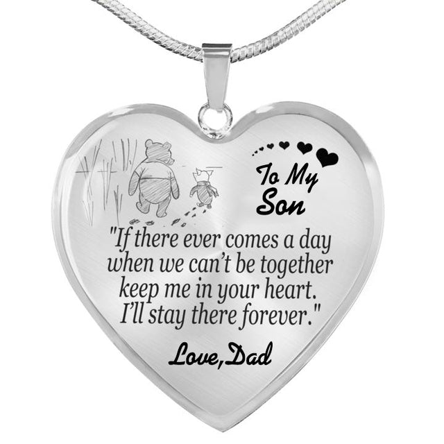 Exquisite Silver Bear Heart Shape KEYCHAIN & NECKLACE [LOW STOCK]