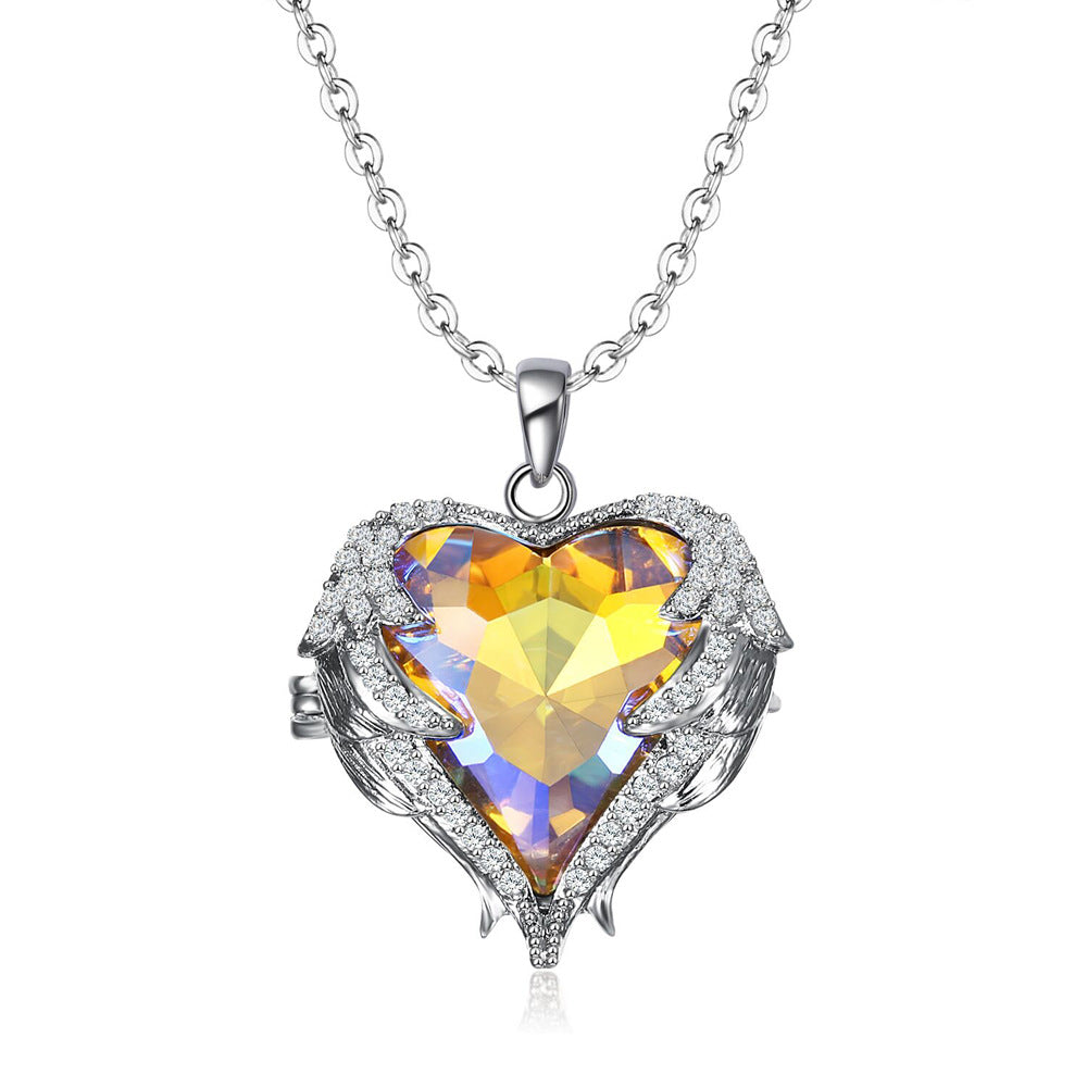 Angel Wings Heart Pendant Necklace [LOW STOCK]