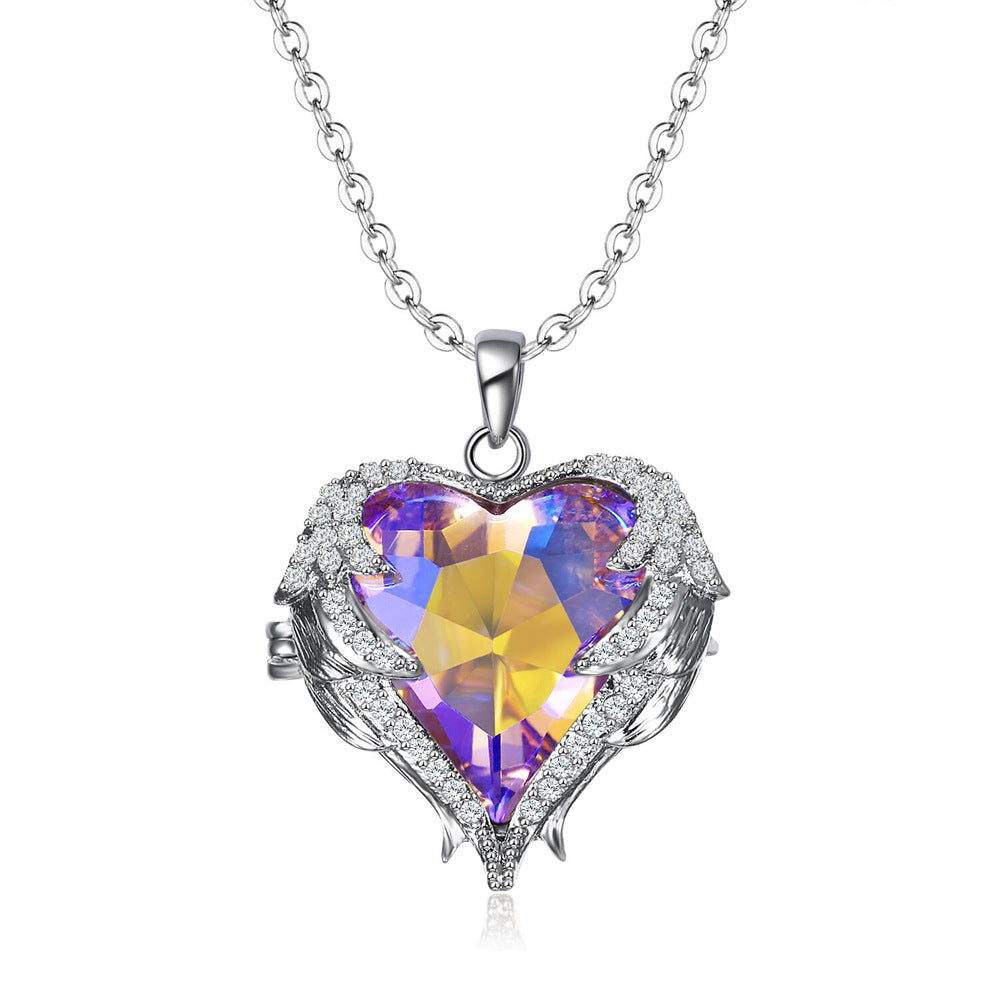Angel Wings Heart Pendant Necklace [LOW STOCK]