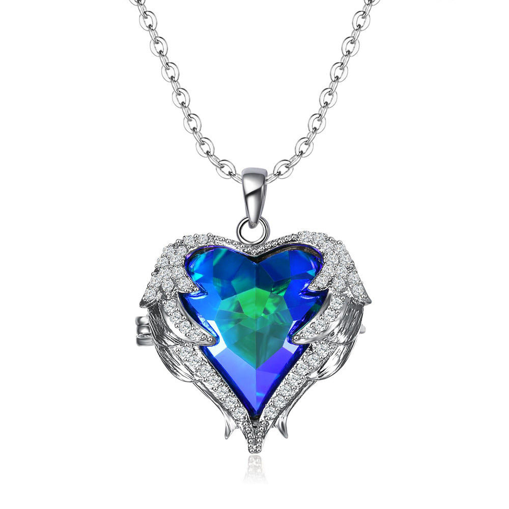 Angel Wings Heart Pendant Necklace [LOW STOCK]