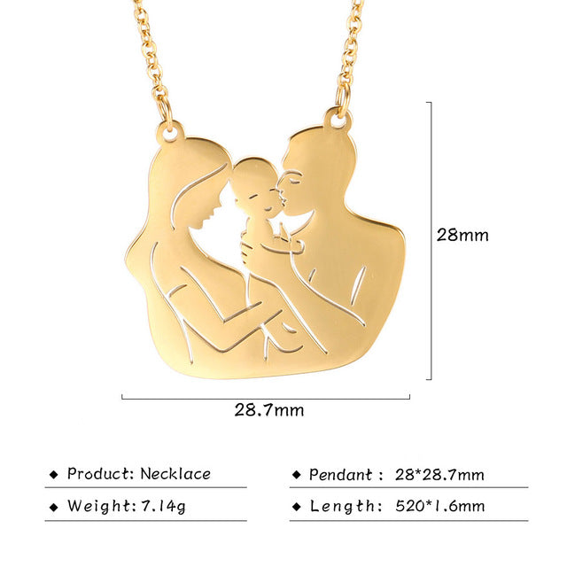 Baby Mother Pregnant Family Necklace