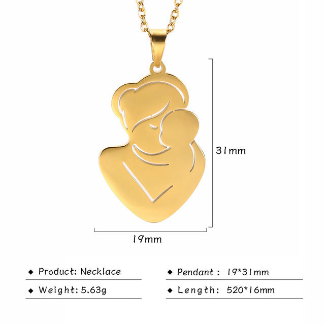 Baby Mother Pregnant Family Necklace