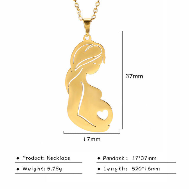 Baby Mother Pregnant Family Necklace