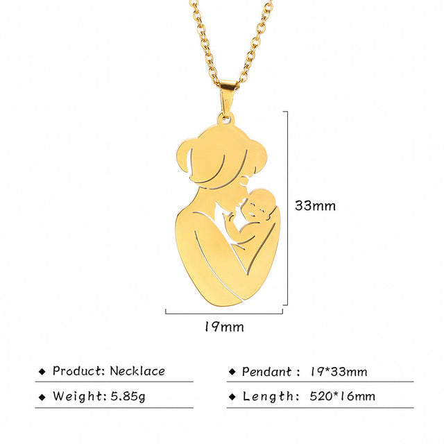 Baby Mother Pregnant Family Necklace