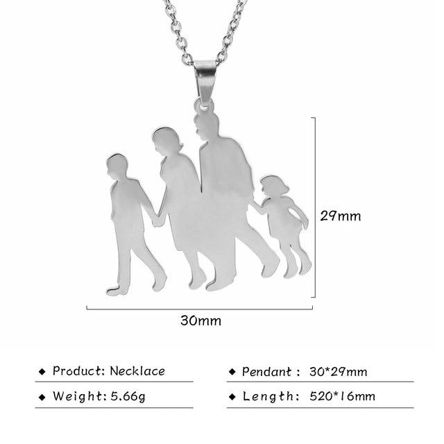 Baby Mother Pregnant Family Necklace