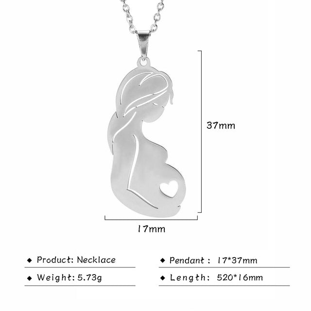 Baby Mother Pregnant Family Necklace