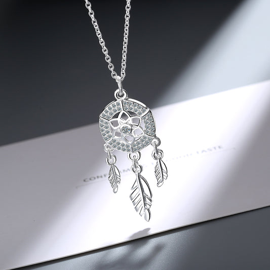 Dreamy Zircon Pendant - The choker dream catcher Pendant - LOW STOCK