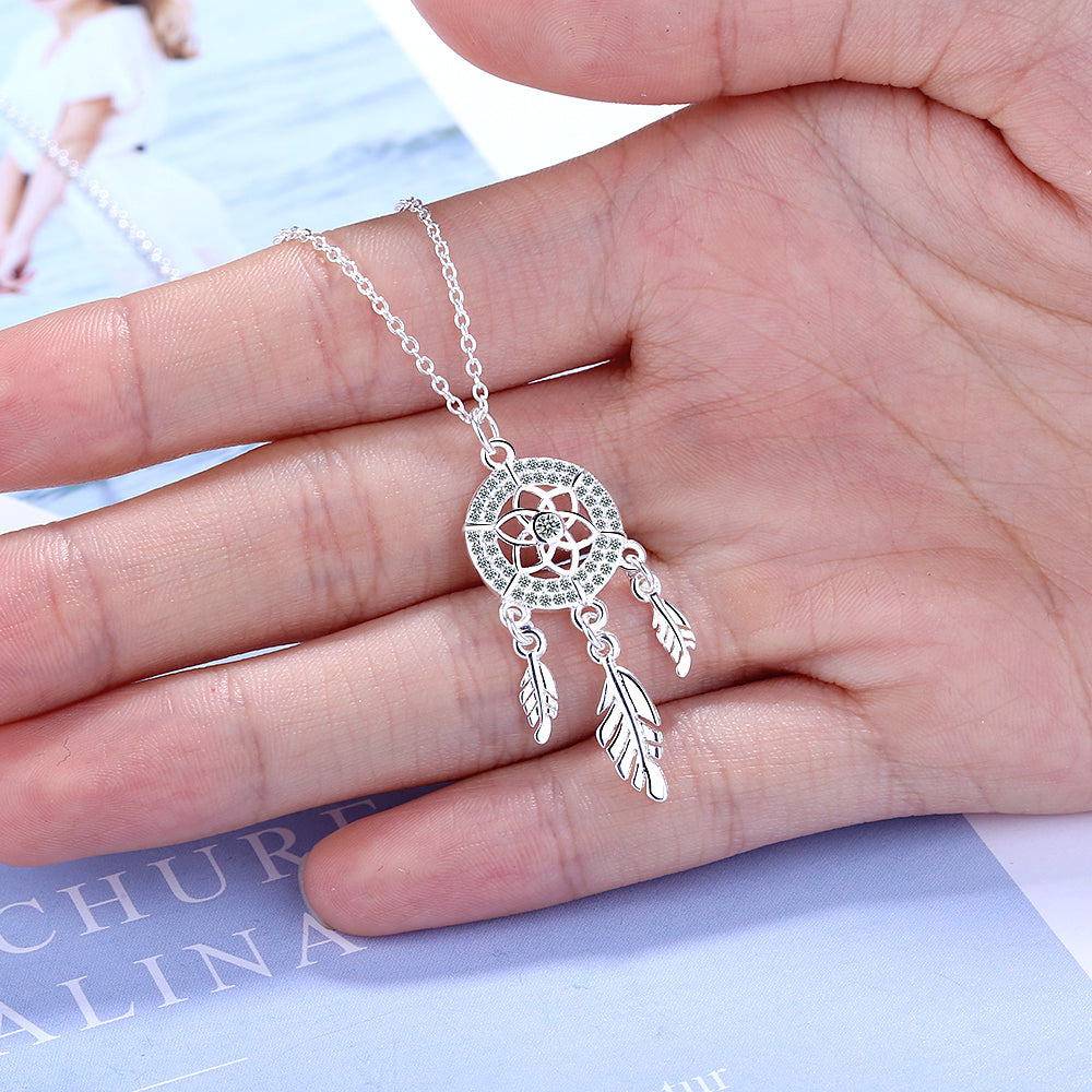 Dreamy Zircon Pendant - The choker dream catcher Pendant - LOW STOCK